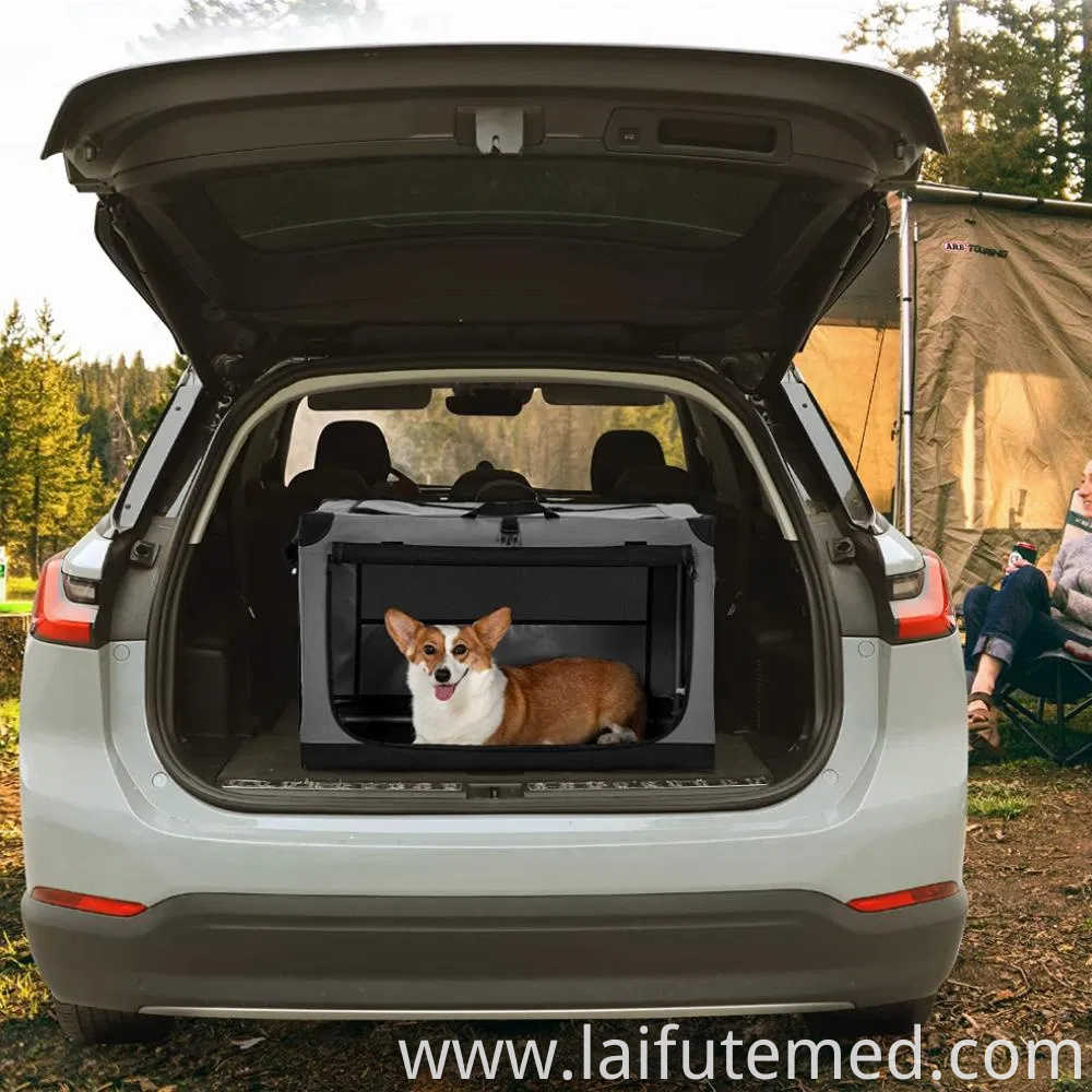 Collapsible Portable Amazon Hot Selling Soft Sided Dog Crate with Strong Steel Frame